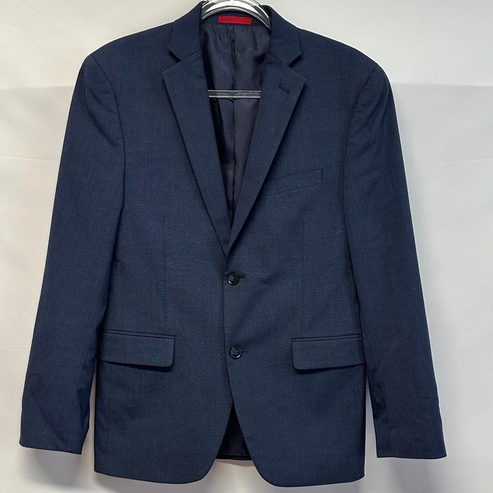 Alfani Men’s Slim-Fit Stretch Blue Solid Jacket, Created for Macy’s